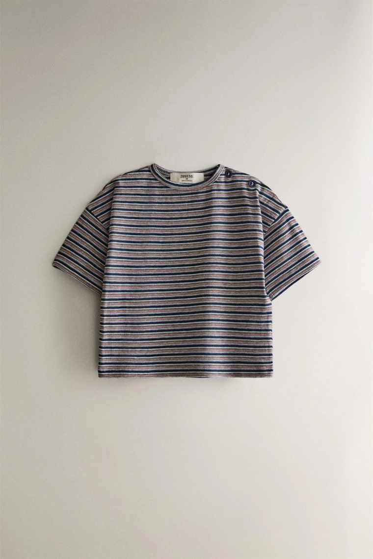 Детская полосатая пляжная футболка