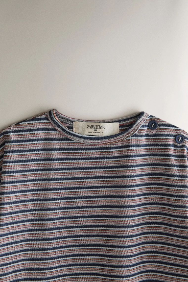 Детская полосатая пляжная футболка