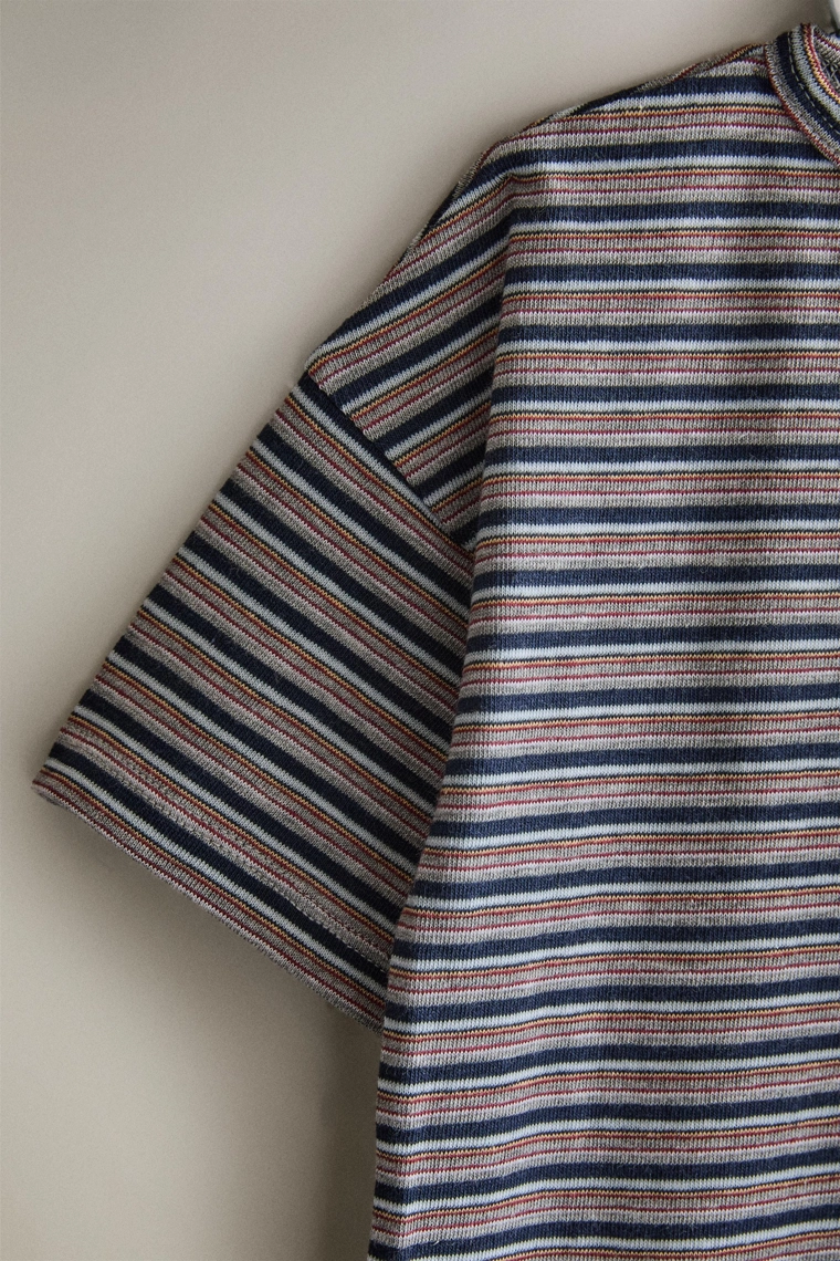 Детская полосатая пляжная футболка