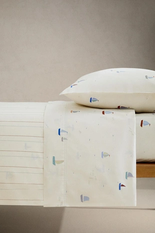 Multicoloured | 2633/088/999 - Zara Детское хлопковое одеяло с яхтой