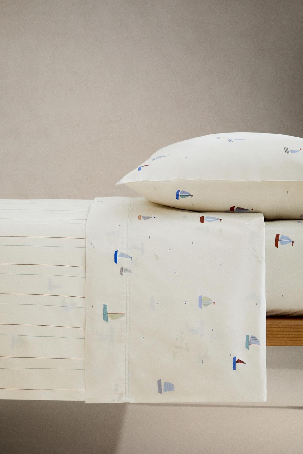 Детское хлопковое одеяло с яхтой