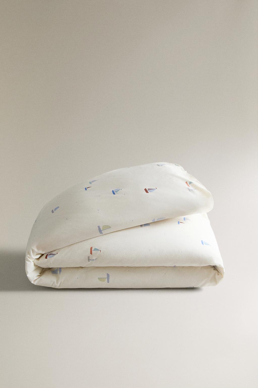 Детское хлопковое одеяло с яхтой