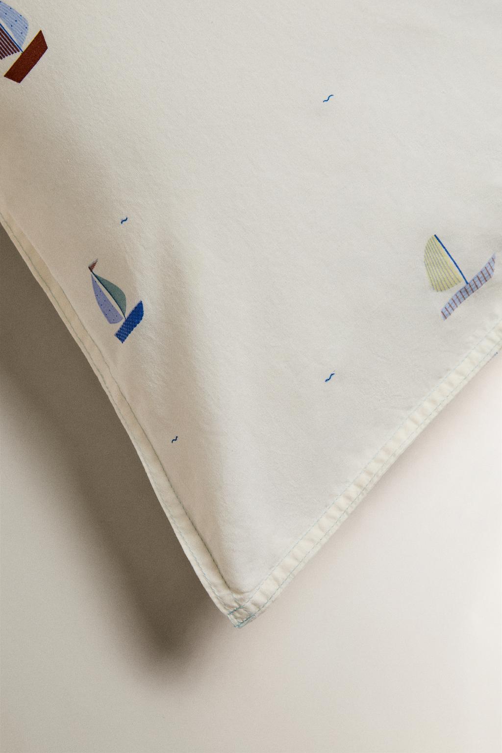 Детский хлопковый наволочка с лодочками