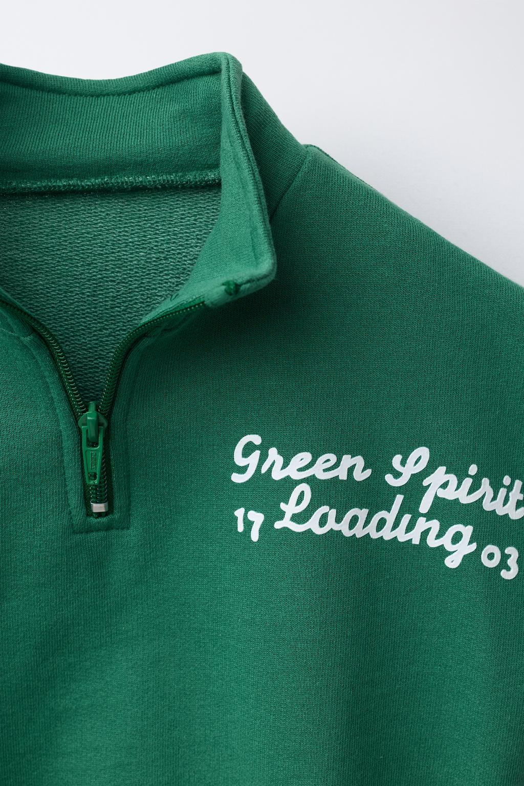 ТОЛСТОВКА С ТЕКСТОВЫМ ПРИНТОМ И ТРИЛИСТНИКОМ