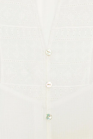 Топ с вышивкой и воланами- Заказать в России