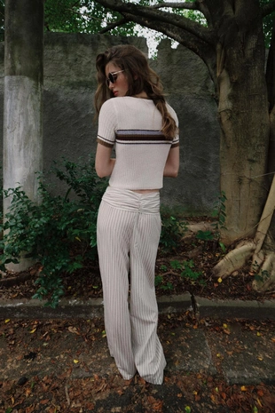 Топ в стиле рустик в полоску- Заказать в России