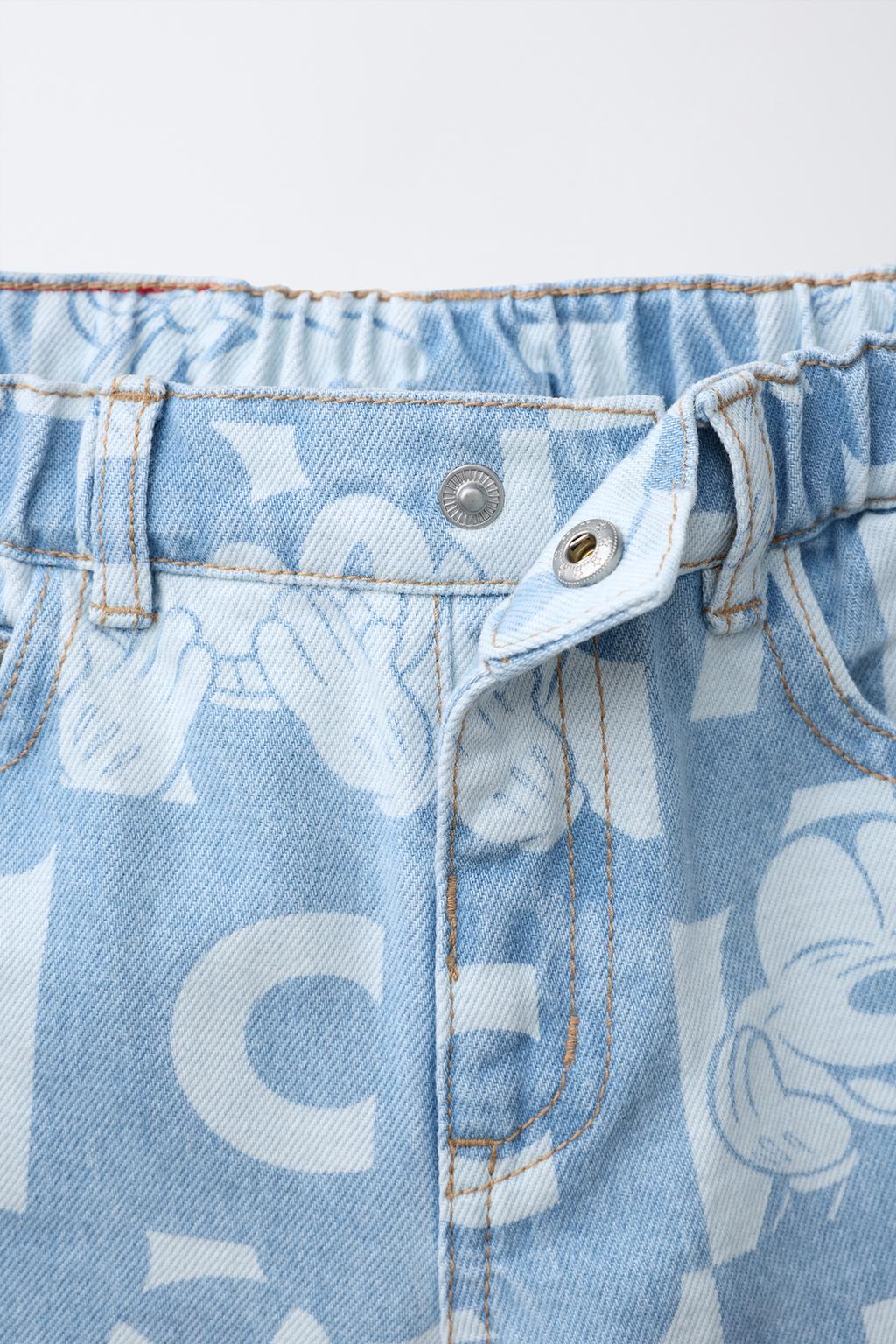 ДЕНИМОВЫЕ БЕРМУДЫ С ШАХМАТНЫМ ПРИНТОМ MICKEY MOUSE © DISNEY