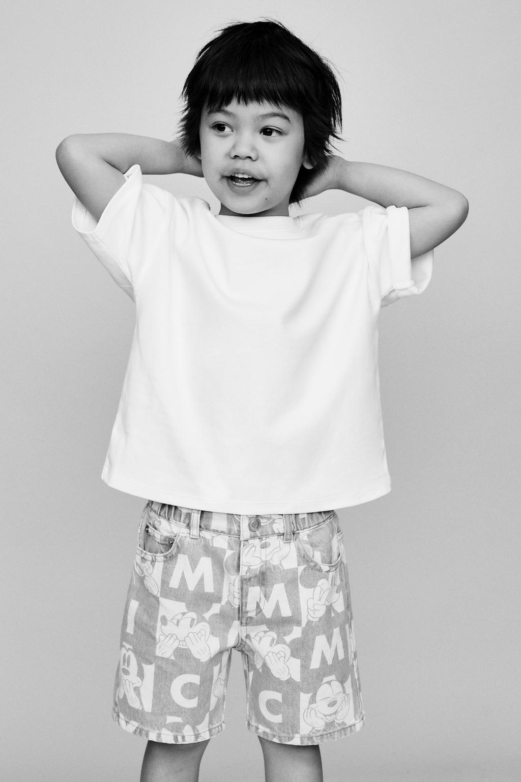 ДЕНИМОВЫЕ БЕРМУДЫ С ШАХМАТНЫМ ПРИНТОМ MICKEY MOUSE © DISNEY