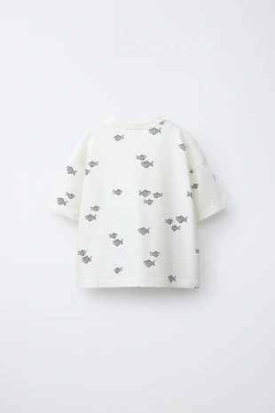 Футболка с принтом «рыбы»- Заказать в России