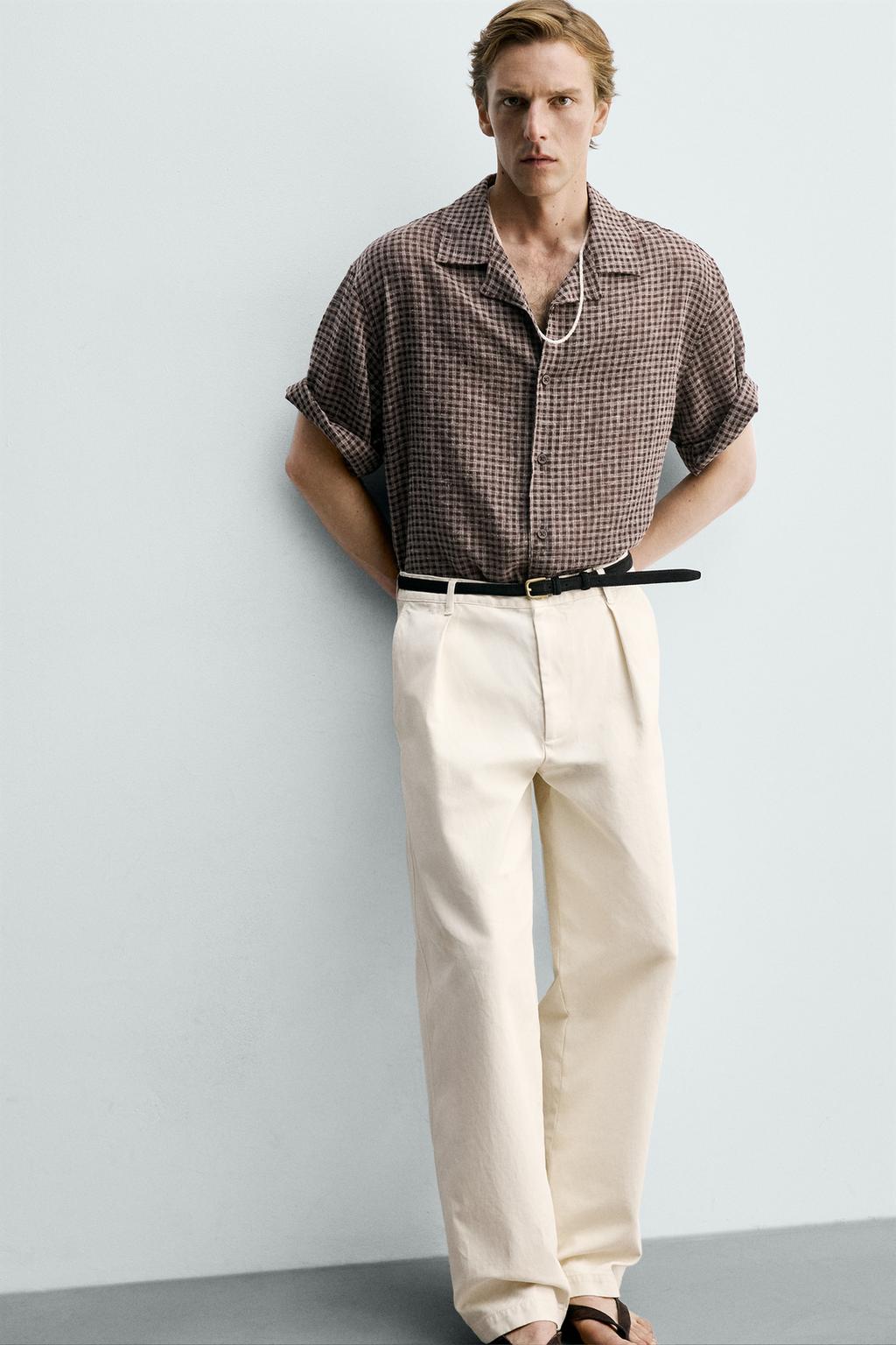 РУБАШКА RELAXED FIT ЖАККАРД В КЛЕТКУ