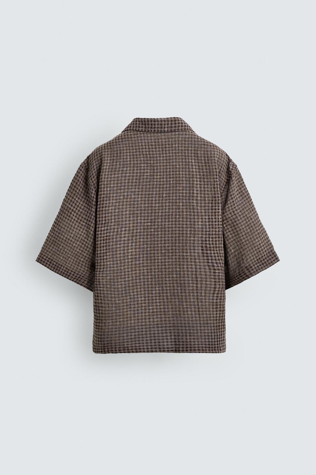 РУБАШКА RELAXED FIT ЖАККАРД В КЛЕТКУ