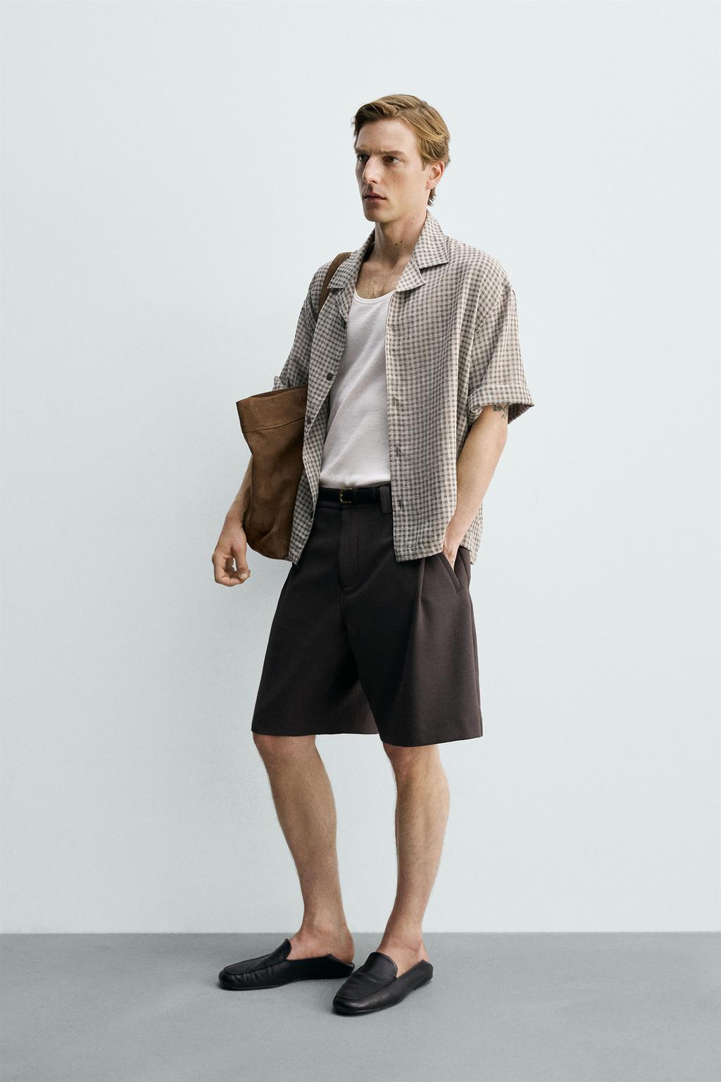 РУБАШКА RELAXED FIT ЖАККАРД В КЛЕТКУ