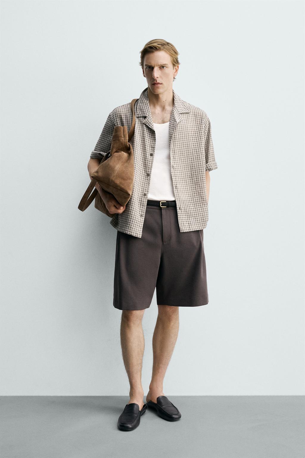 РУБАШКА RELAXED FIT ЖАККАРД В КЛЕТКУ