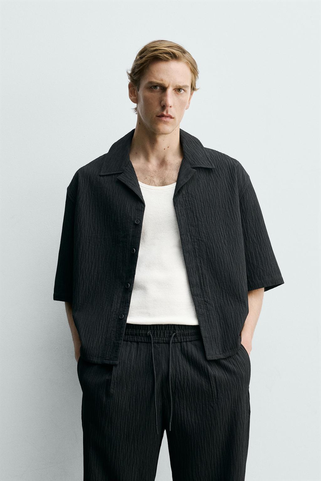 РУБАШКА RELAXED FIT JACQUARD В КЛЕТКУ