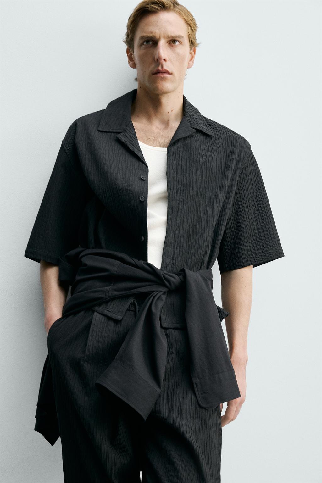 РУБАШКА RELAXED FIT JACQUARD В КЛЕТКУ