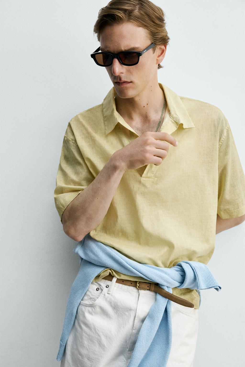 ПОЛУПРОЗРАЧНАЯ РУБАШКА ПОЛО BOXY FIT