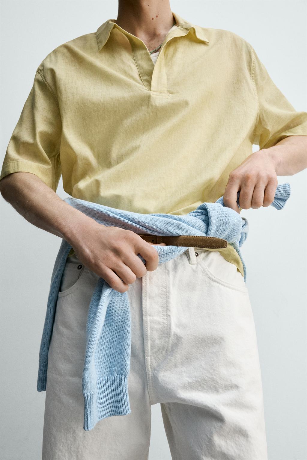 ПОЛУПРОЗРАЧНАЯ РУБАШКА ПОЛО BOXY FIT