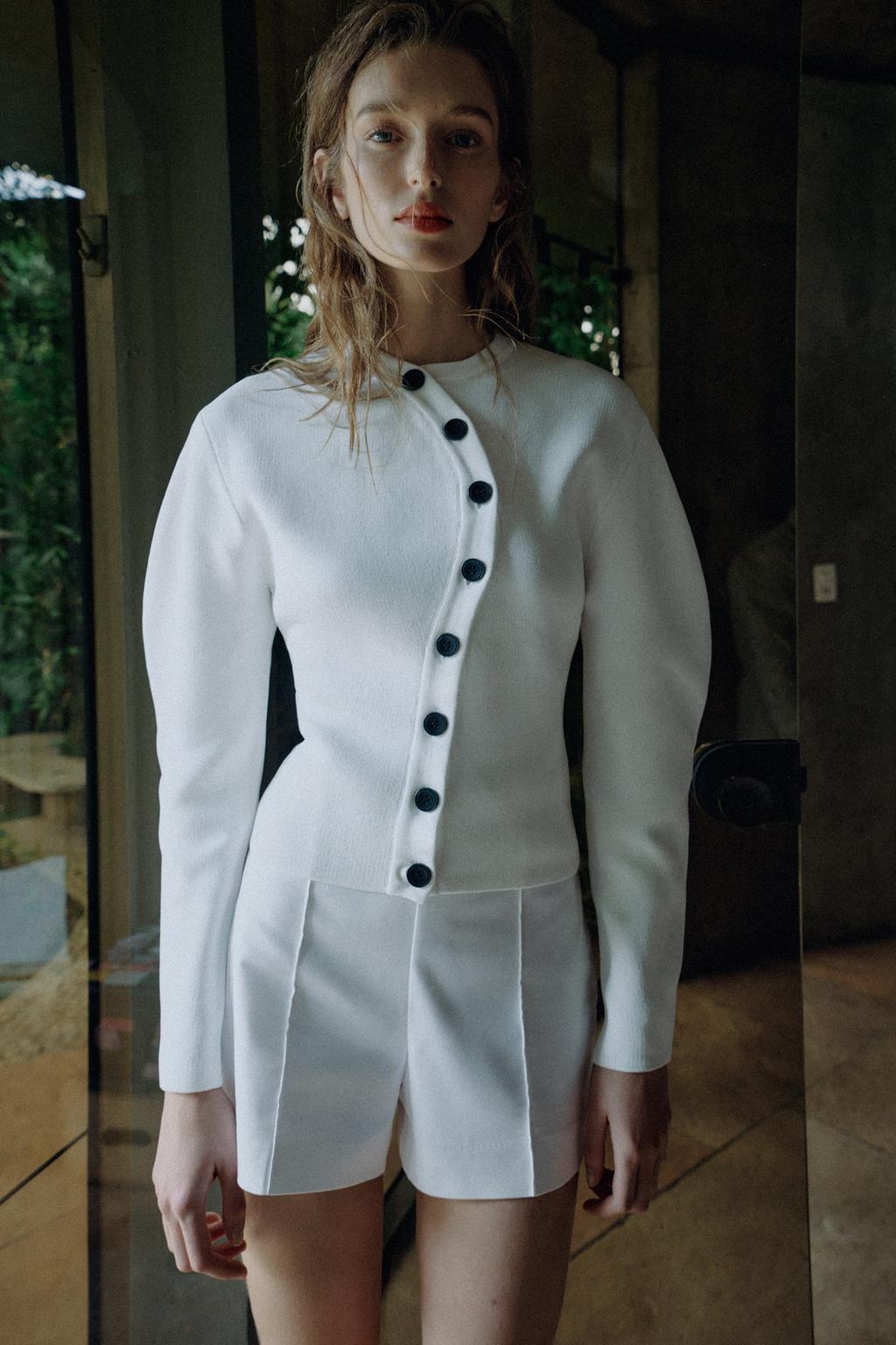 КАРДИГАН С АСИММЕТРИЧНОЙ ЗАСТЕЖКОЙ