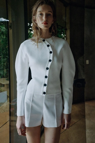 Кардиган с асимметричной застежкой- Заказать в России