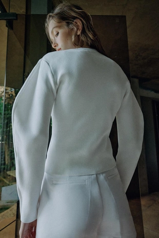 Кардиган с асимметричной застежкой- Заказать в России