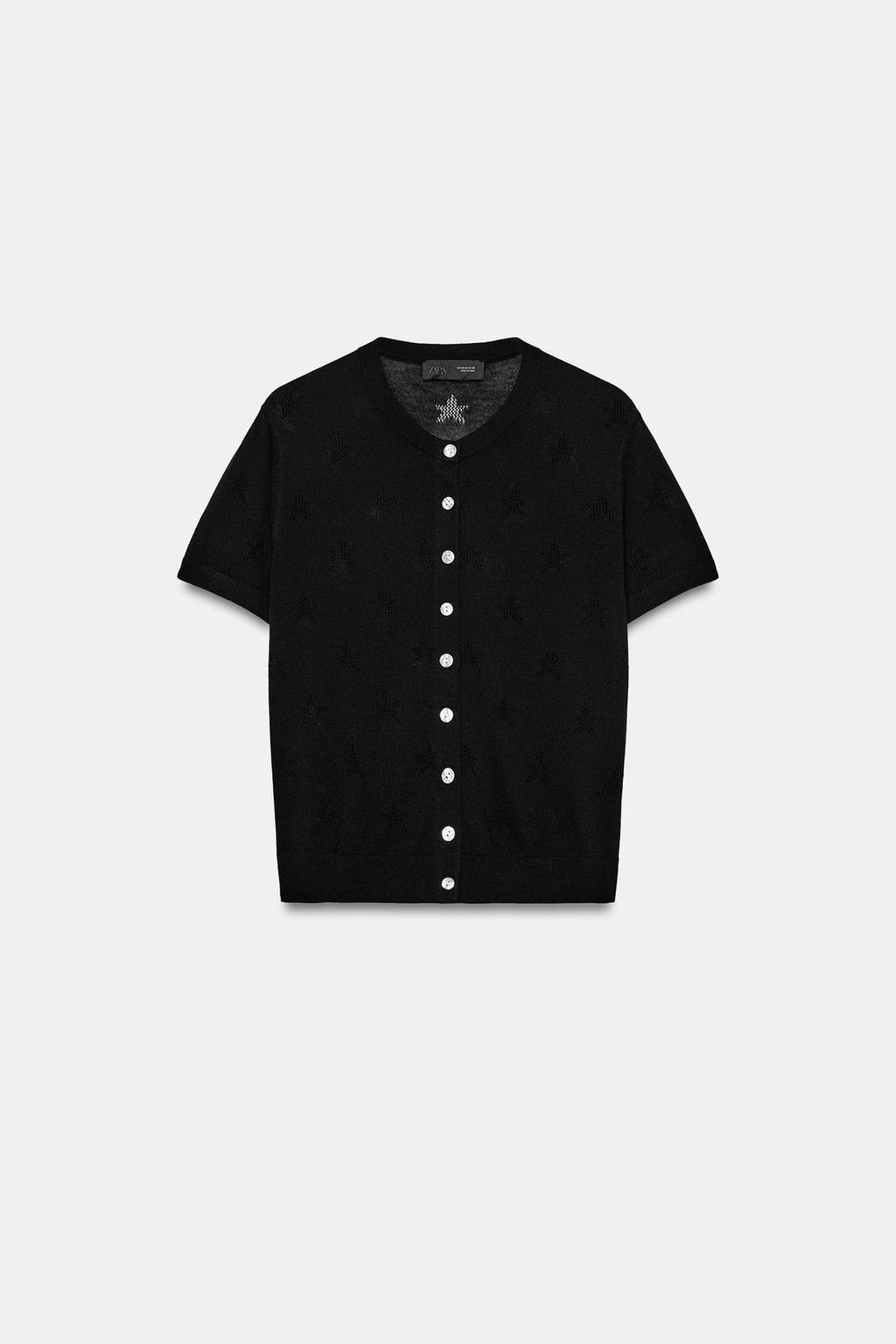 КАРДИГАН С КОРОТКИМИ РУКАВАМИ И ЗВЕЗДАМИ