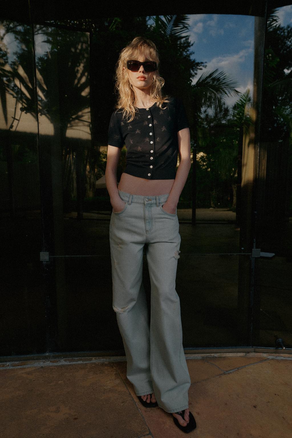 КАРДИГАН С КОРОТКИМИ РУКАВАМИ И ЗВЕЗДАМИ