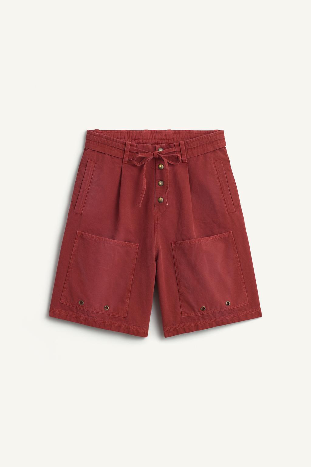 Шорты-бермуды с широкими прямыми штанинами