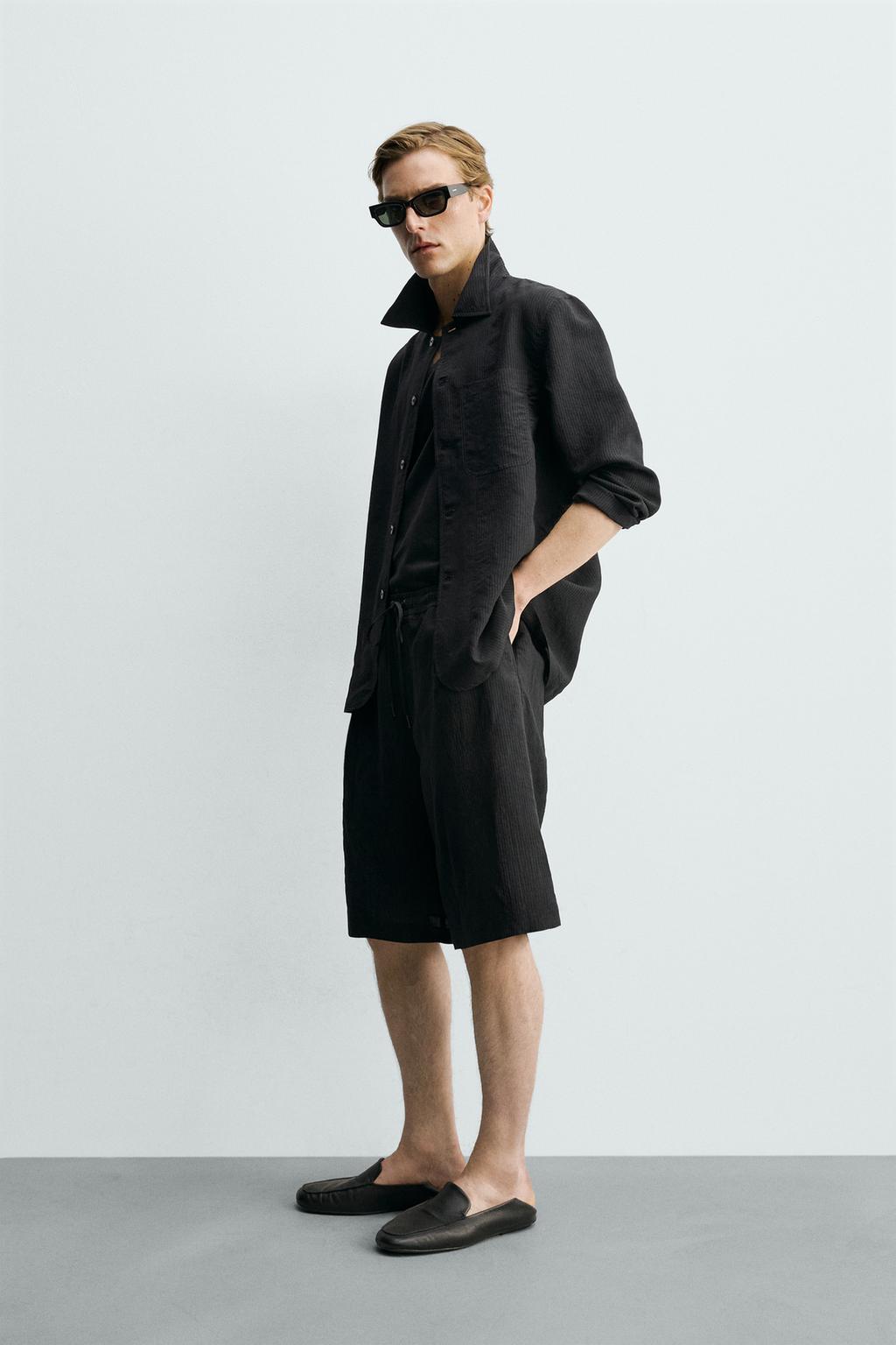 СВОБОДНЫЕ ЖАККАРДОВЫЕ ШОРТЫ В ПОЛОСКУ