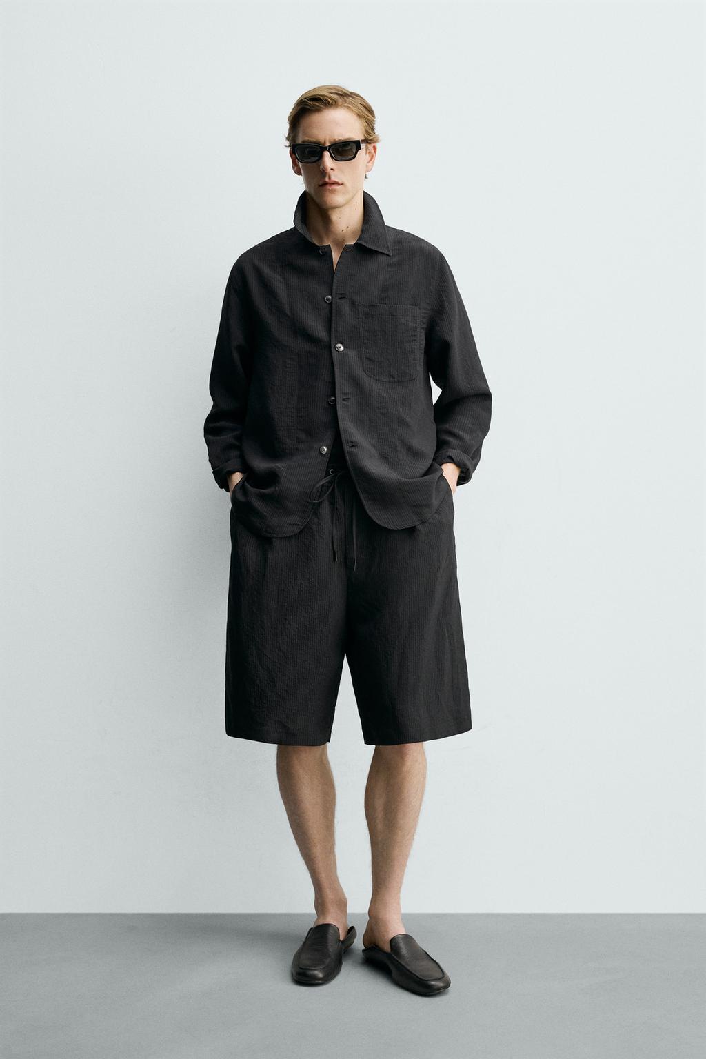 СВОБОДНЫЕ ЖАККАРДОВЫЕ ШОРТЫ В ПОЛОСКУ