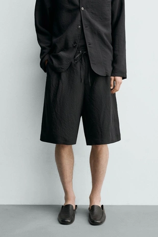 Свободные жаккардовые шорты в полоску- Заказать в России