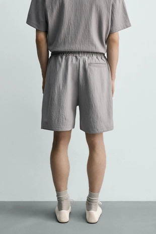 Шорты-джоггеры из рельефной ткани