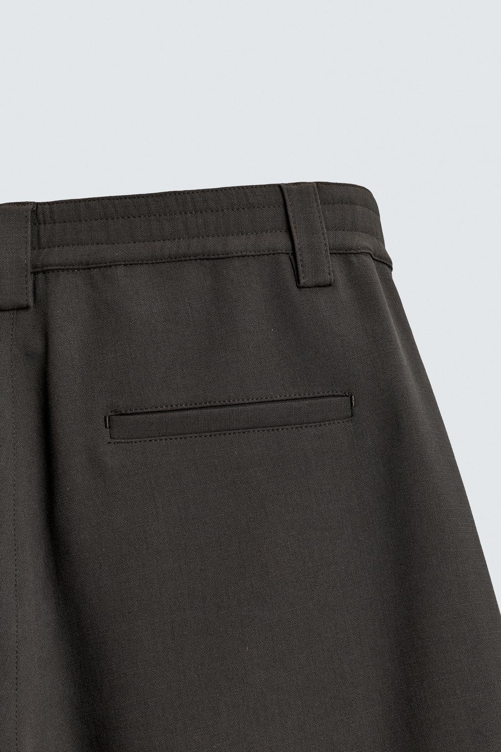 ШОРТЫ RELAXED FIT С БОКОВЫМИ СКЛАДКАМИ