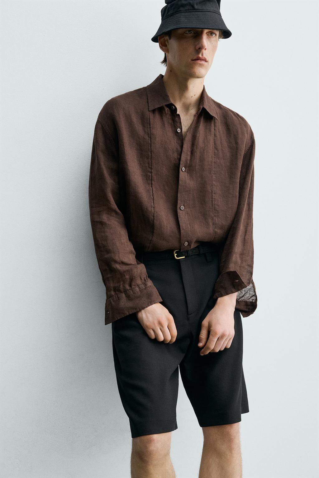 ШОРТЫ RELAXED FIT С БОКОВЫМИ СКЛАДКАМИ