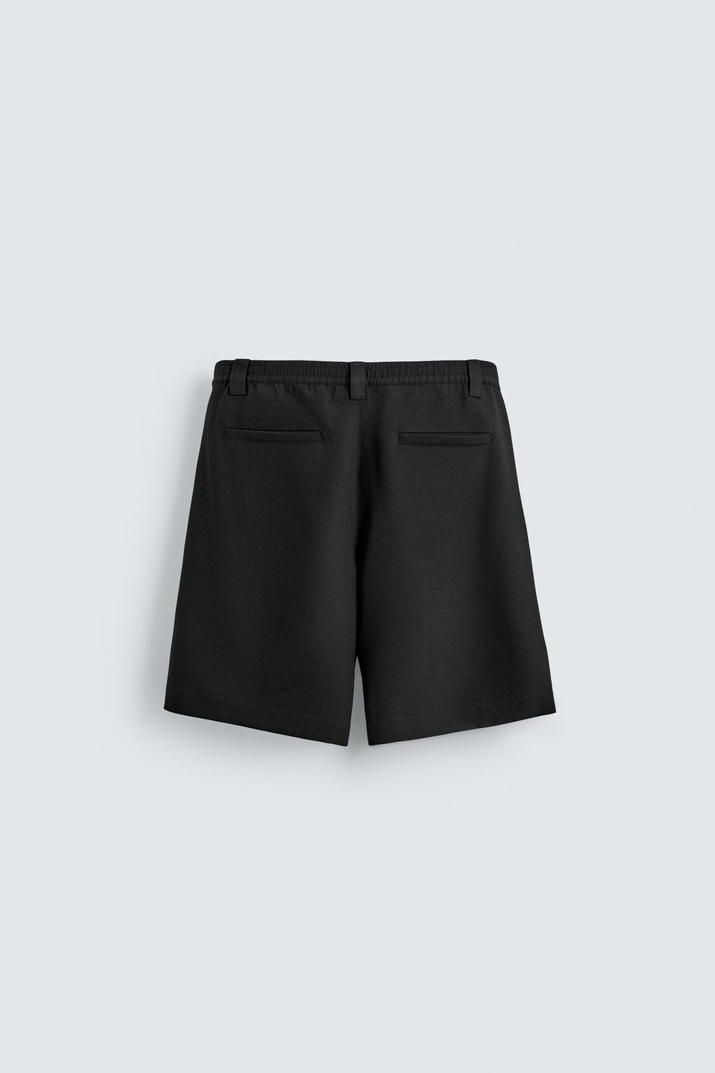 ШОРТЫ RELAXED FIT С БОКОВЫМИ СКЛАДКАМИ