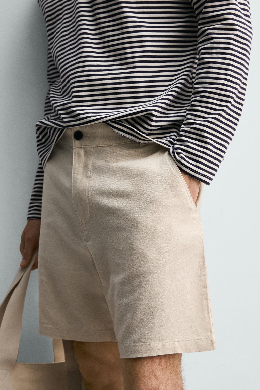 ШОРТЫ REGULAR FIT ИЗ РЕЛЬЕФНОЙ ТКАНИ