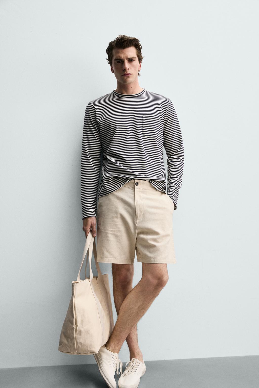 ШОРТЫ REGULAR FIT ИЗ РЕЛЬЕФНОЙ ТКАНИ