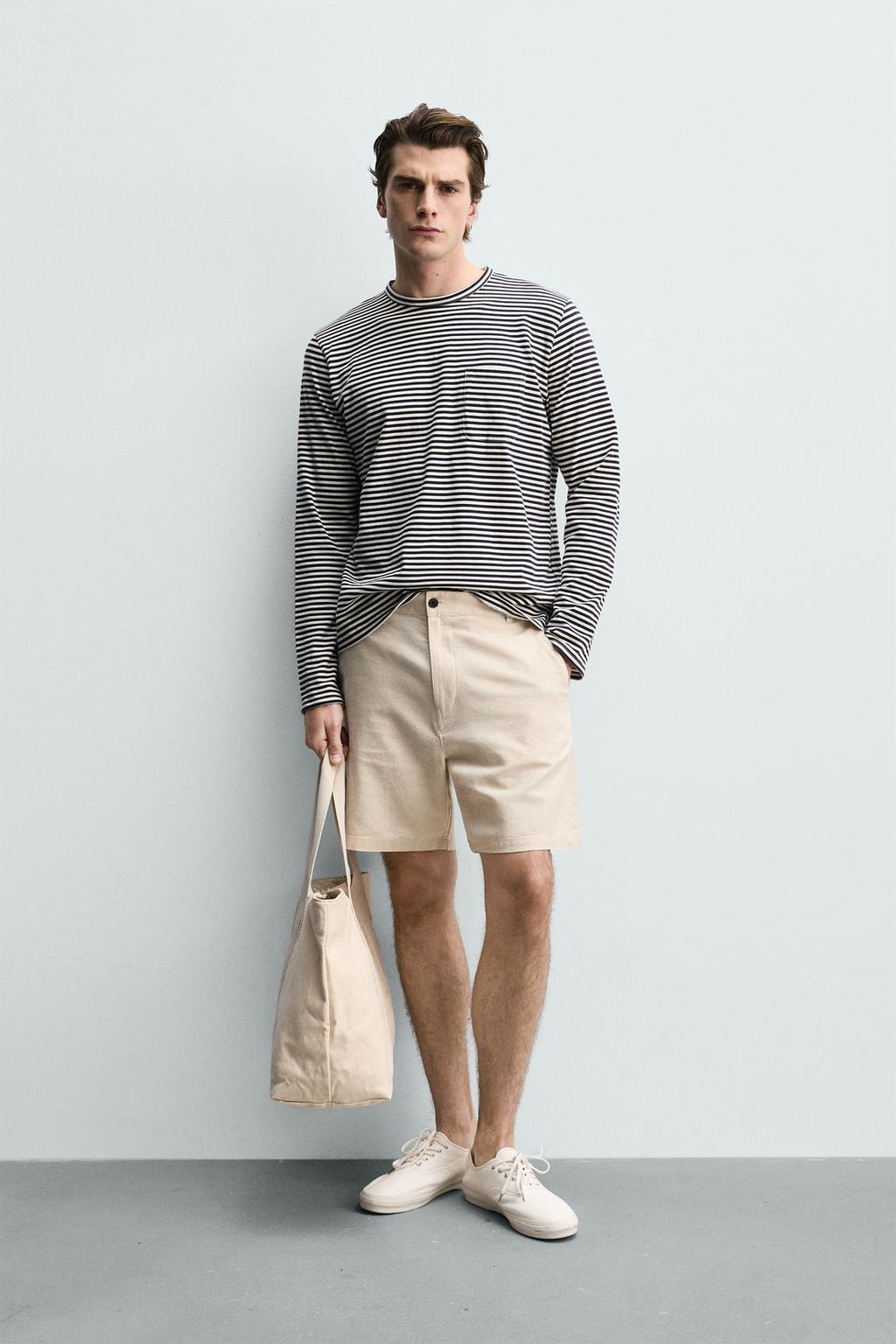 ШОРТЫ REGULAR FIT ИЗ РЕЛЬЕФНОЙ ТКАНИ