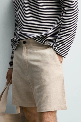 Шорты Regular Fit из рельефной ткани- Заказать в России