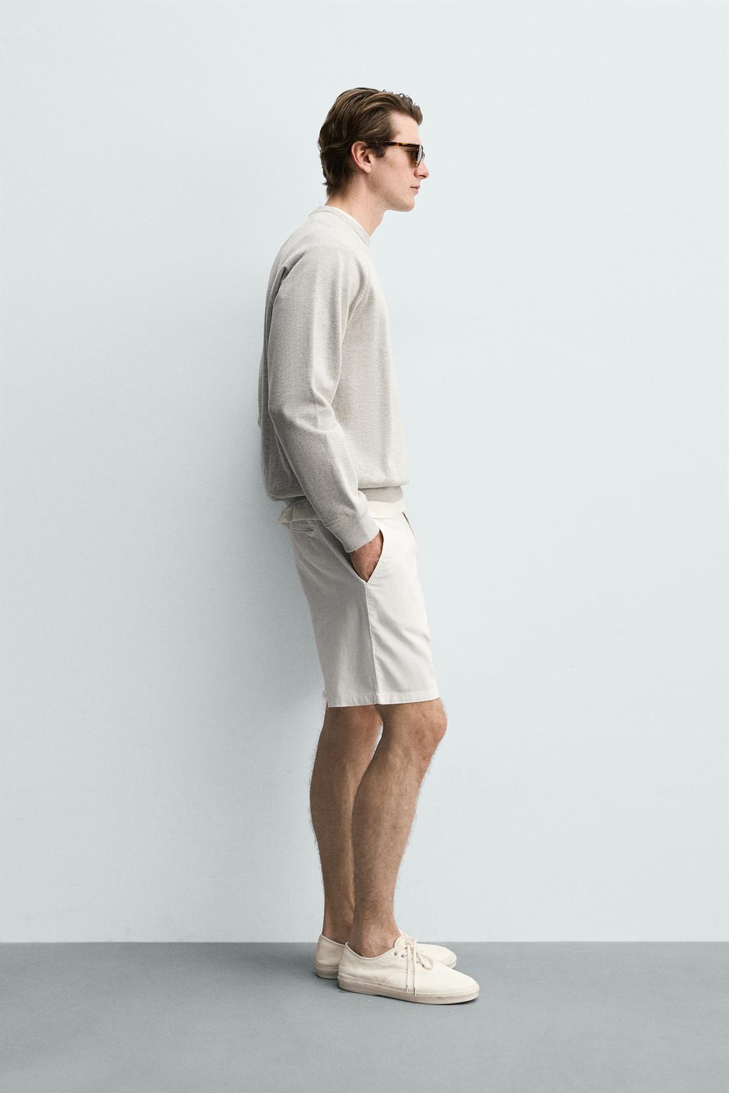 ШОРТЫ REGULAR FIT ИЗ РЕЛЬЕФНОЙ ТКАНИ