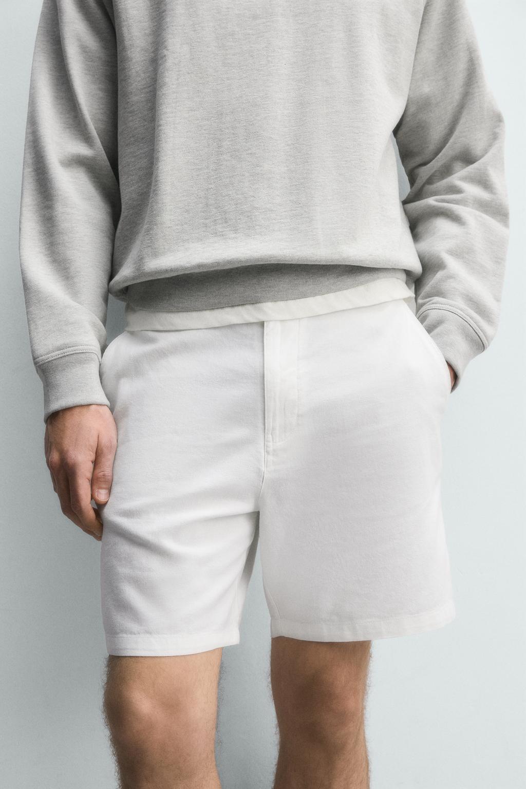 ШОРТЫ REGULAR FIT ИЗ РЕЛЬЕФНОЙ ТКАНИ