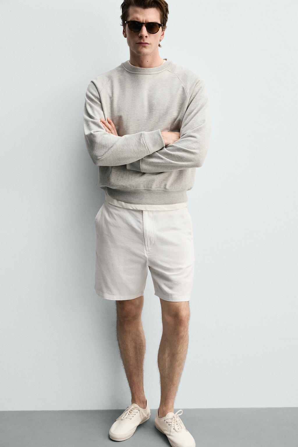 ШОРТЫ REGULAR FIT ИЗ РЕЛЬЕФНОЙ ТКАНИ