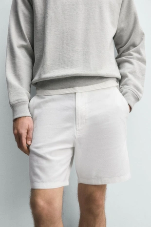 Шорты Regular Fit из рельефной ткани- Заказать в России