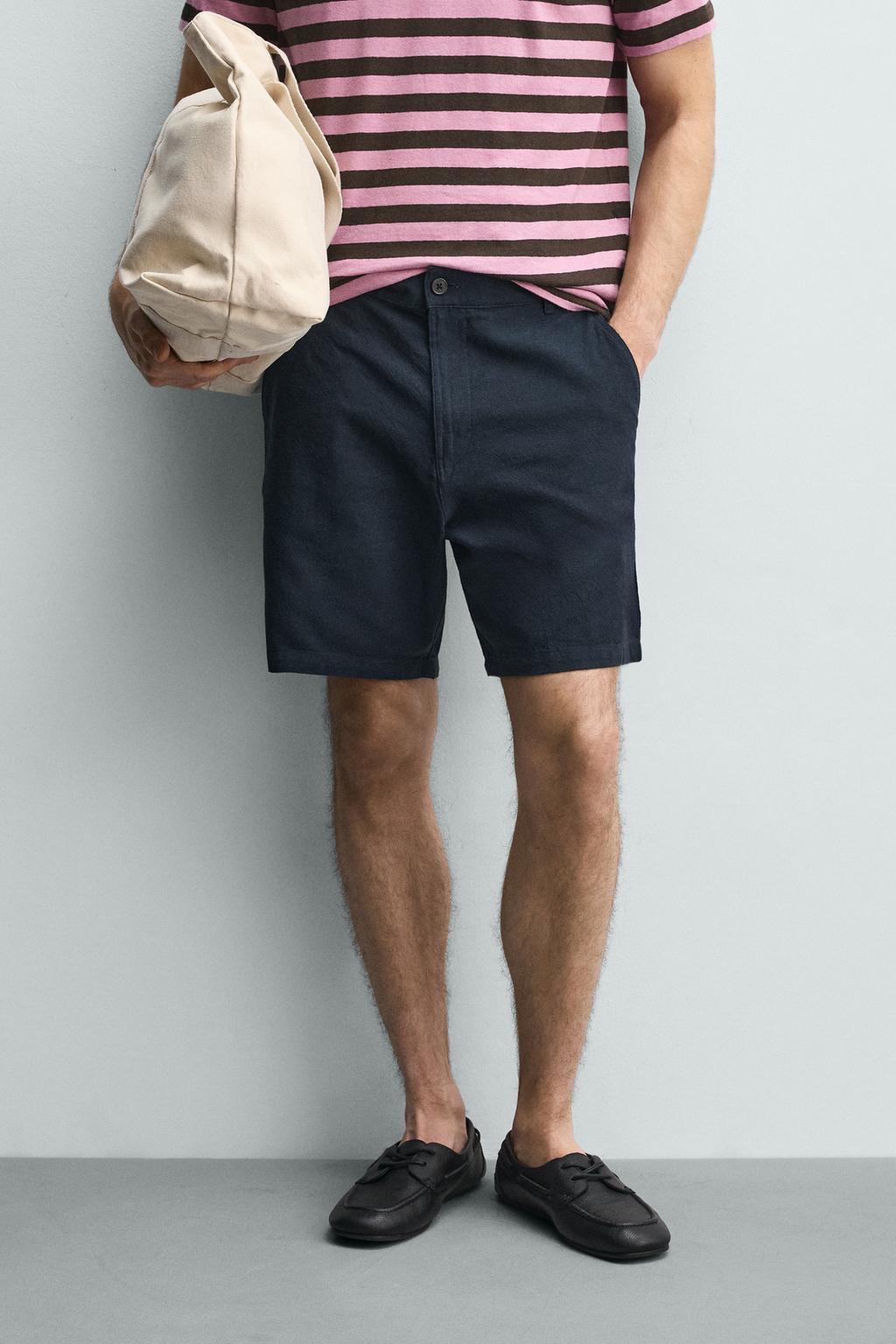 ШОРТЫ REGULAR FIT ИЗ РЕЛЬЕФНОЙ ТКАНИ