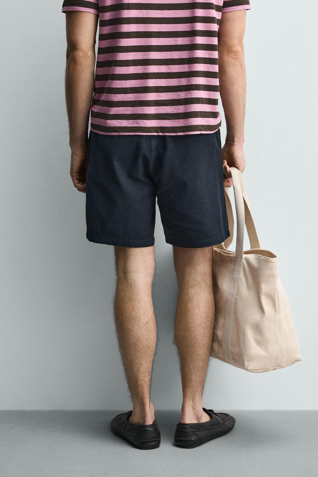 ШОРТЫ REGULAR FIT ИЗ РЕЛЬЕФНОЙ ТКАНИ