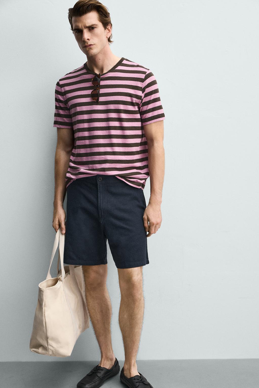 ШОРТЫ REGULAR FIT ИЗ РЕЛЬЕФНОЙ ТКАНИ