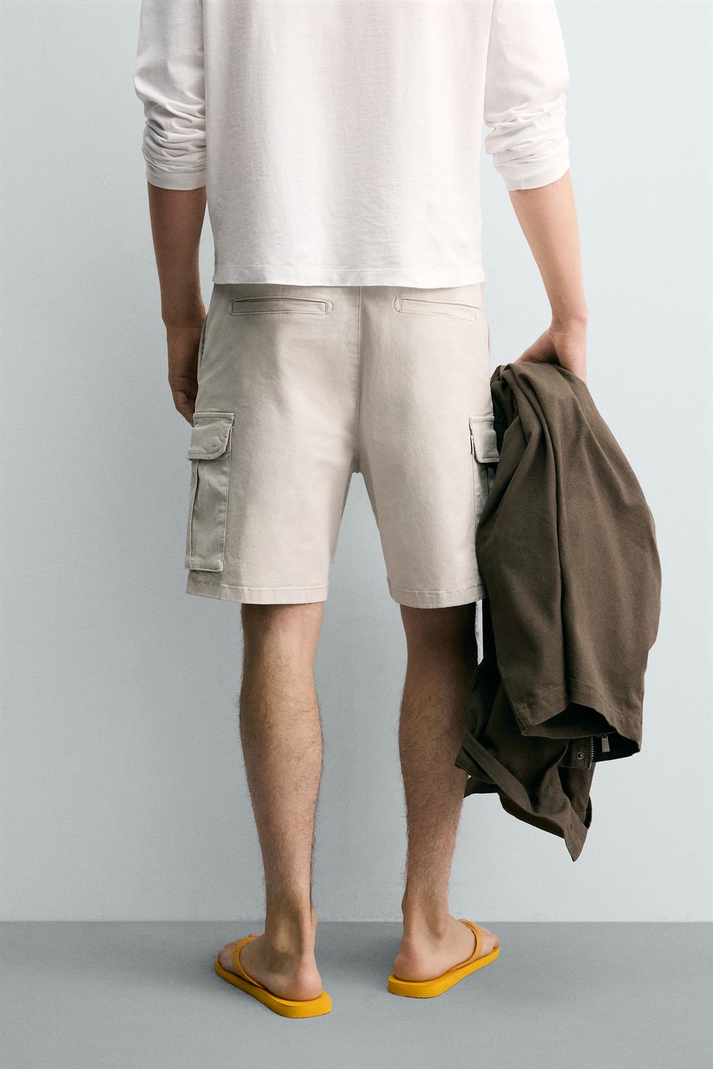 ШОРТЫ КАРГО  С ЭФФЕКТОМ ПОТЕРТОСТИ