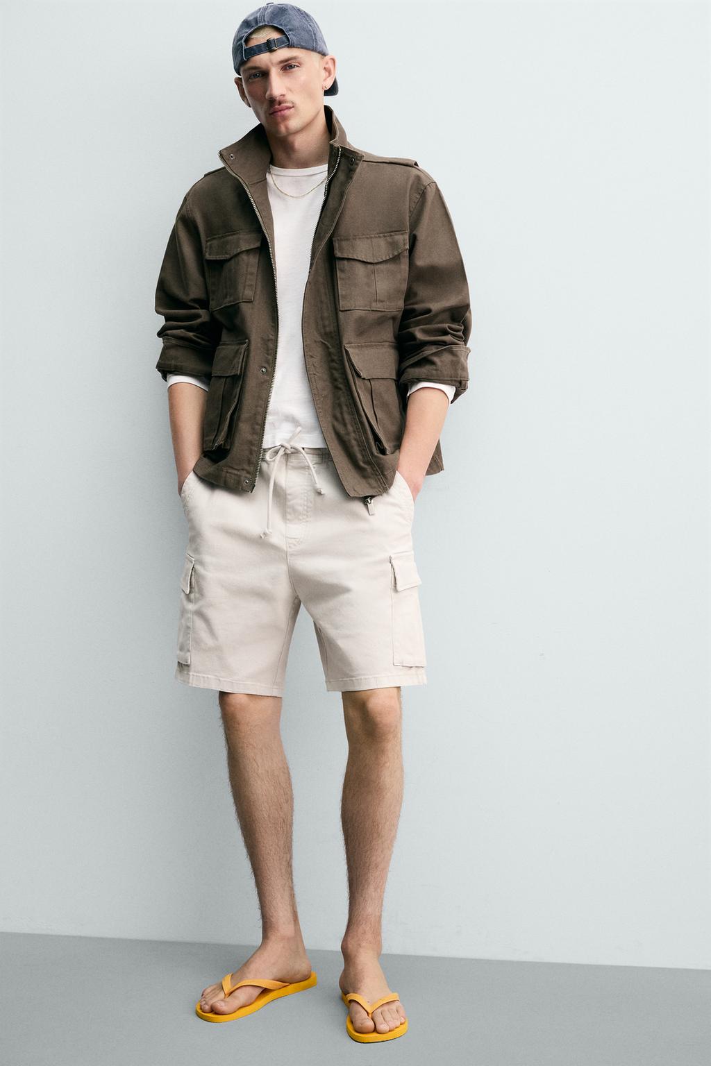 ШОРТЫ КАРГО  С ЭФФЕКТОМ ПОТЕРТОСТИ