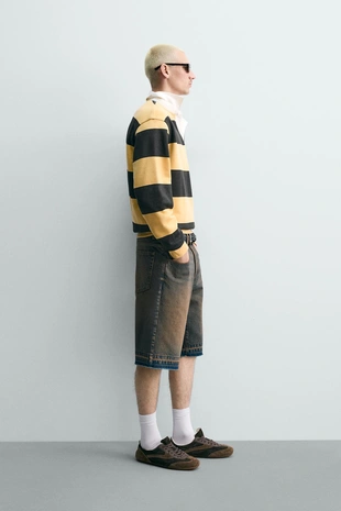 Джинсовые шорты Relaxed Fit- Заказать в России