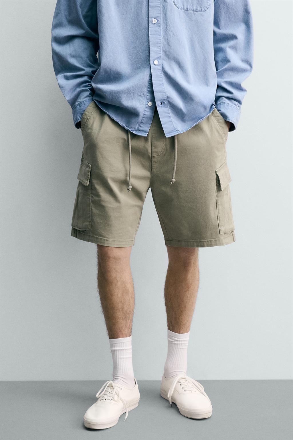 ШОРТЫ КАРГО  С ЭФФЕКТОМ ПОТЕРТОСТИ