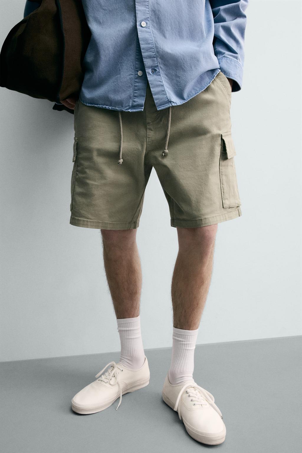 ШОРТЫ КАРГО  С ЭФФЕКТОМ ПОТЕРТОСТИ